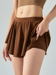 Elastic Waist Mini Active Skirt - 808Lush