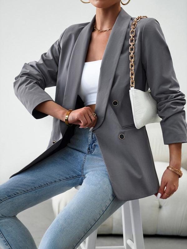 Elegant commuter double-breasted ladies blazer - 808Lush