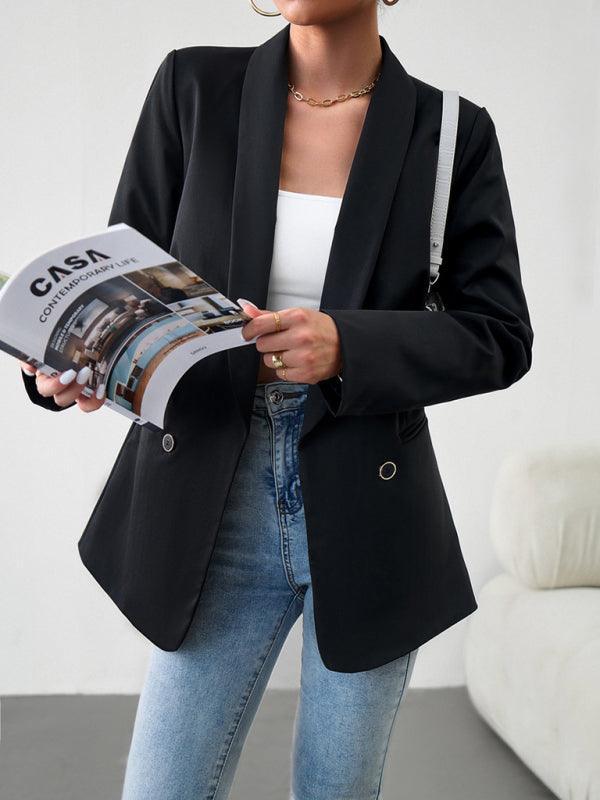 Elegant commuter double-breasted ladies blazer - 808Lush