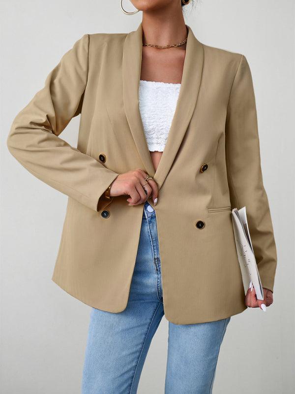 Elegant commuter double-breasted ladies blazer - 808Lush