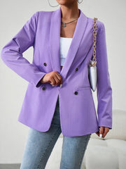 Elegant commuter double-breasted ladies blazer - 808Lush