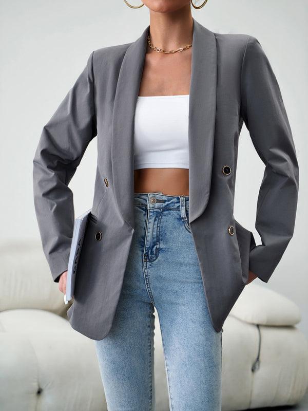 Elegant commuter double-breasted ladies blazer - 808Lush