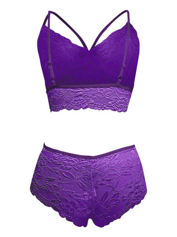 European and American sexy lingerie set with lace - 808Lush