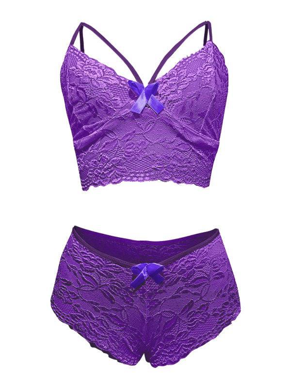 European and American sexy lingerie set with lace - 808Lush