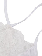 European and American sexy tights white sexy bra - 808Lush