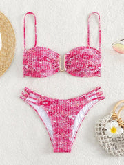 Fashion Printed Swimsuit Sexy Triangle Two-piece Swimsuit Bikini - 808Lush