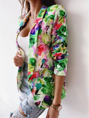 Fashion print spring coat Casual blazer - 808Lush