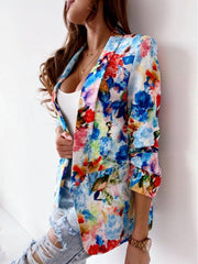 Fashion print spring coat Casual blazer - 808Lush