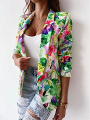 Fashion print spring coat Casual blazer - 808Lush