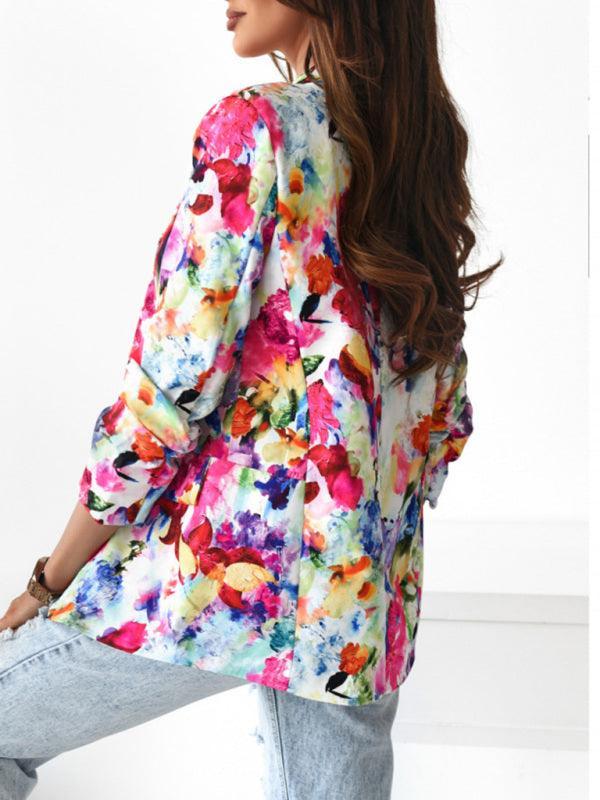 Fashion print spring coat Casual blazer - 808Lush