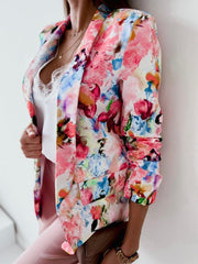 Fashion print spring coat Casual blazer - 808Lush