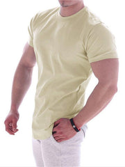 Fitness trendy brand quick-drying round neck elastic short-sleeved tight-fitting sports T-shirt - 808Lush