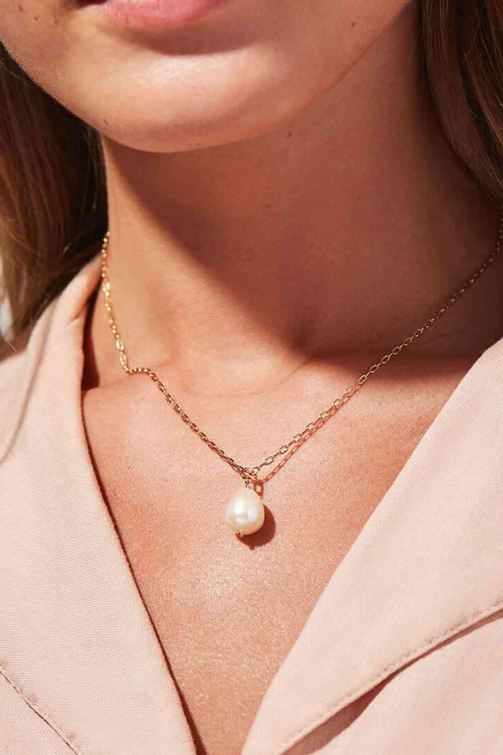 Freshwater Pearl Pendant Necklace - 808Lush