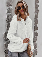 Fur coat warm loose solid color sweater leisure style - 808Lush