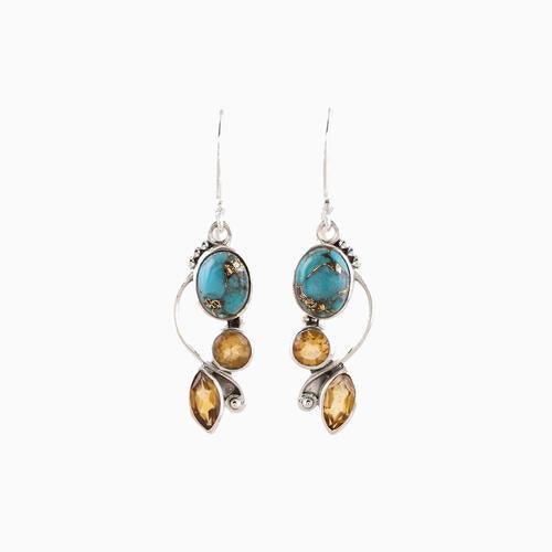 Geometric Alloy Dangle earrings - 808Lush