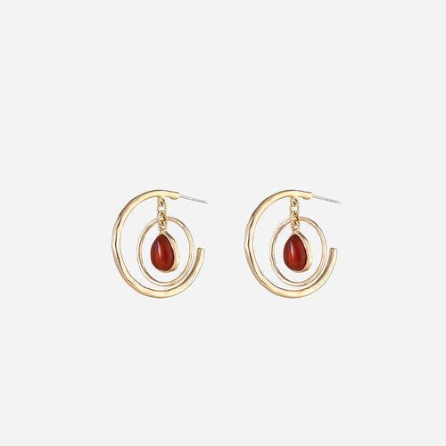 Geometric Teardrop Shape Alloy Earrings - 808Lush