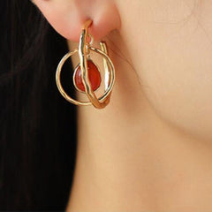 Geometric Teardrop Shape Alloy Earrings - 808Lush