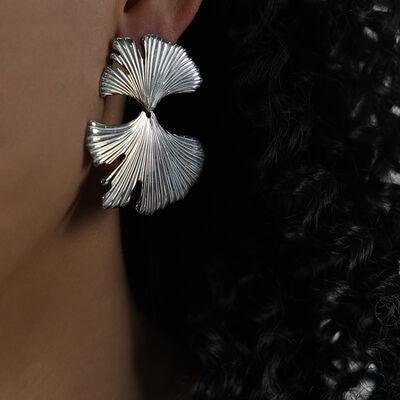 Ginkgo Biloba Design Stud Earrings - 808Lush