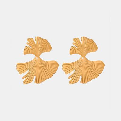 Ginkgo Biloba Design Stud Earrings - 808Lush