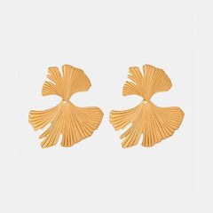 Ginkgo Biloba Design Stud Earrings - 808Lush