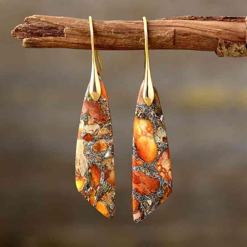 Gold-Plated Copper Dangle Earrings - 808Lush