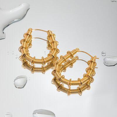 Gold-Plated Stainless Steel Hoop Earrings - 808Lush