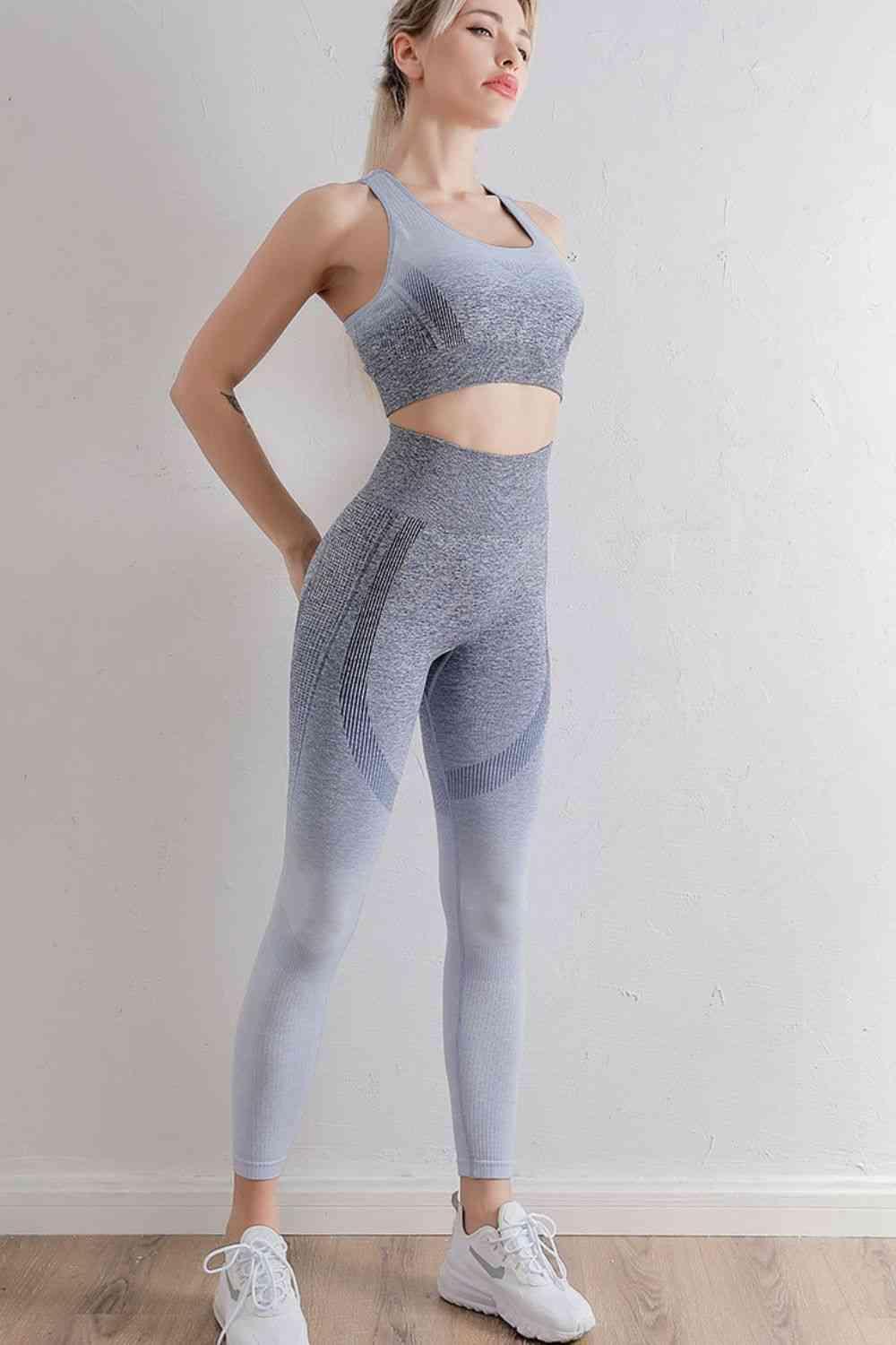 Gradient Sports Bra and Leggings Set - 808Lush