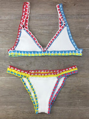 Hand Crocheted Bikini Knit Panel Swimsuit Set - 808Lush