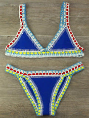 Hand Crocheted Bikini Knit Panel Swimsuit Set - 808Lush