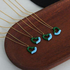 Heart Pendant Titanium Steel Necklace - 808Lush