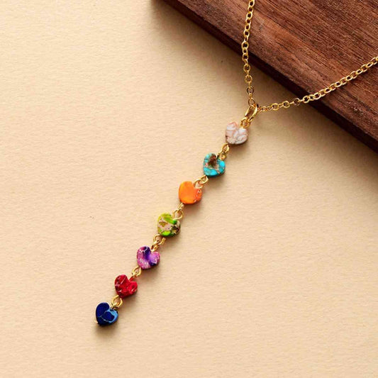 Heart Shape Natural Stone Necklace - 808Lush