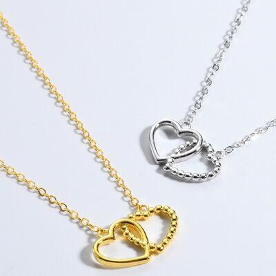 Heart Shape Spring Ring Closure Necklace - 808Lush