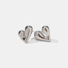 Heart Shape Stainless Steel Stud Earrings - 808Lush