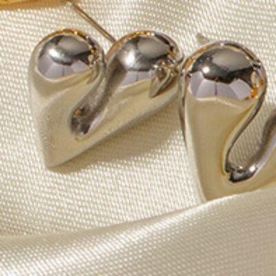 Heart Shape Stainless Steel Stud Earrings - 808Lush