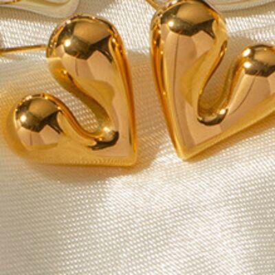 Heart Shape Stainless Steel Stud Earrings - 808Lush