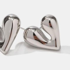 Heart Shape Stainless Steel Stud Earrings - 808Lush