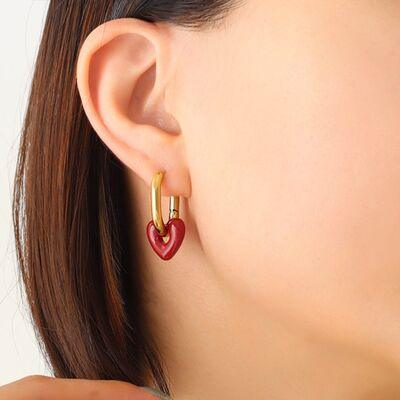 Heart Titanium Steel Earrings - 808Lush