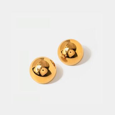 Hemispherical Stainless Steel Clip On Earrings - 808Lush