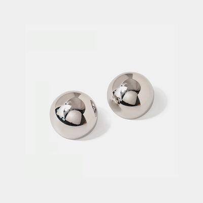 Hemispherical Stainless Steel Clip On Earrings - 808Lush