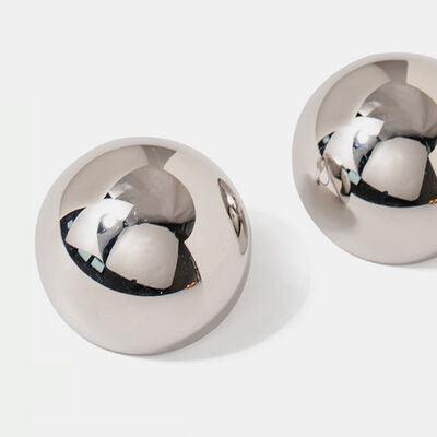 Hemispherical Stainless Steel Clip On Earrings - 808Lush