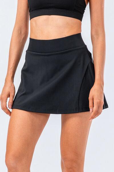 High Waist Pleated Active Skirt - 808Lush