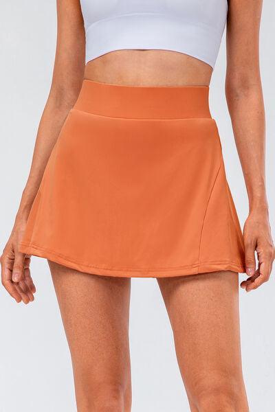 High Waist Pleated Active Skirt - 808Lush