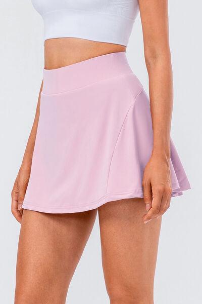 High Waist Pleated Active Skirt - 808Lush