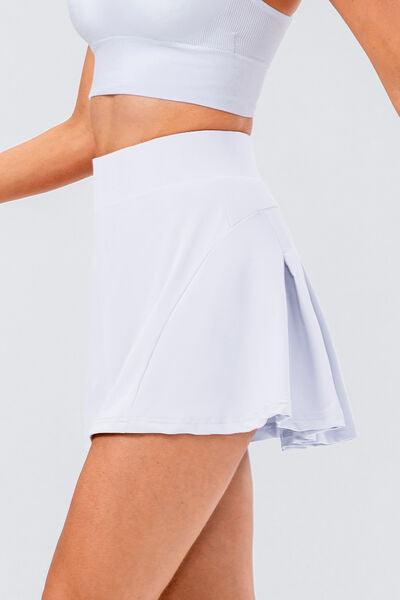 High Waist Pleated Active Skirt - 808Lush