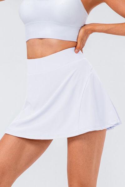 High Waist Pleated Active Skirt - 808Lush