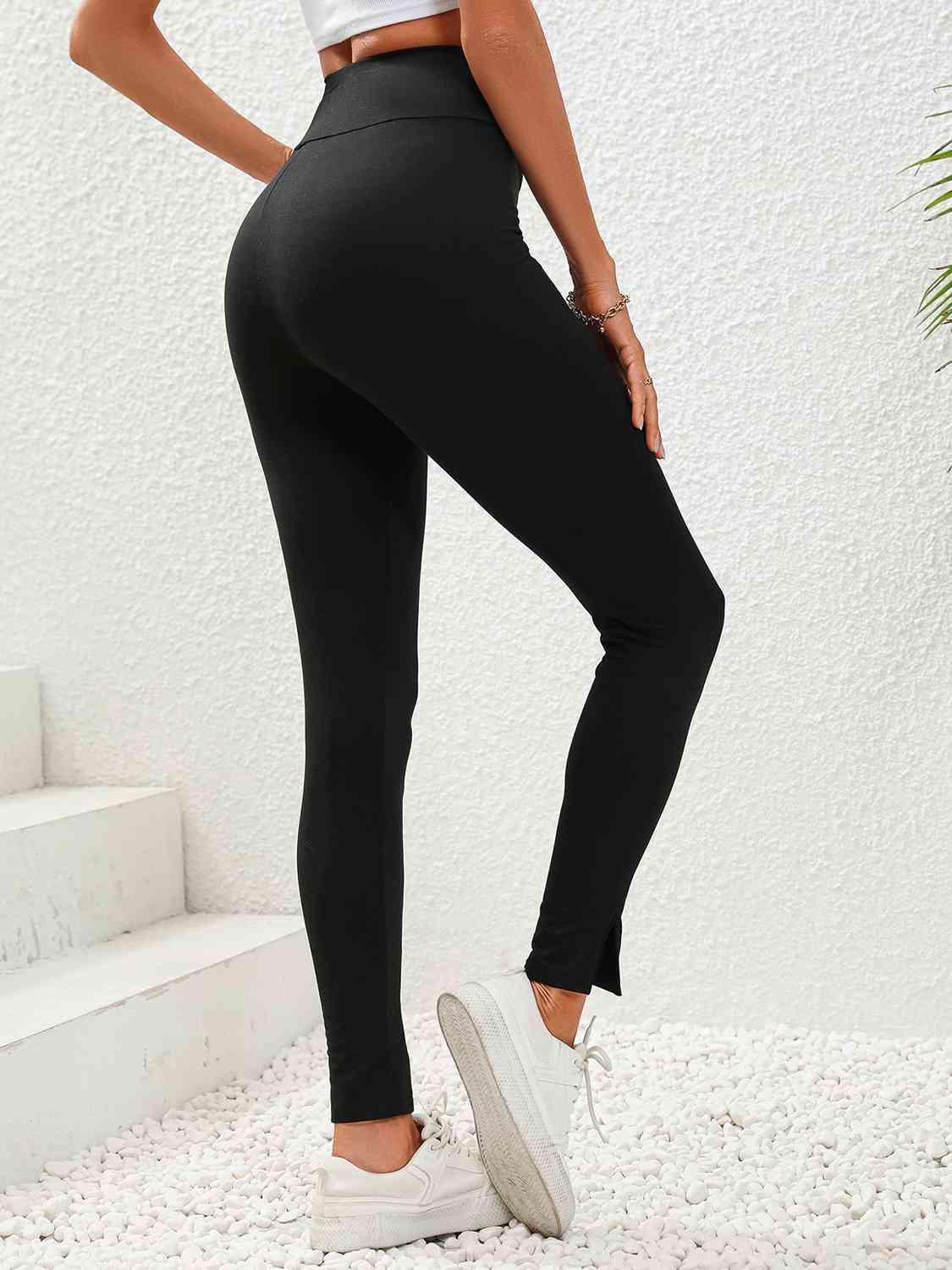 High Waist Slit Leggings - 808Lush