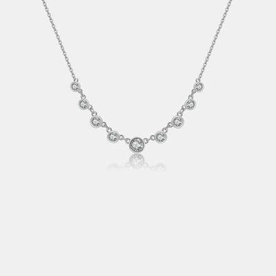 Inlaid Zircon 925 Sterling Silver Necklace - 808Lush