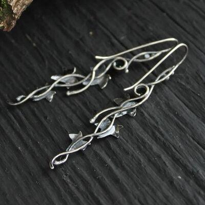 Ivy Leaf Alloy Dangle Earrings - 808Lush