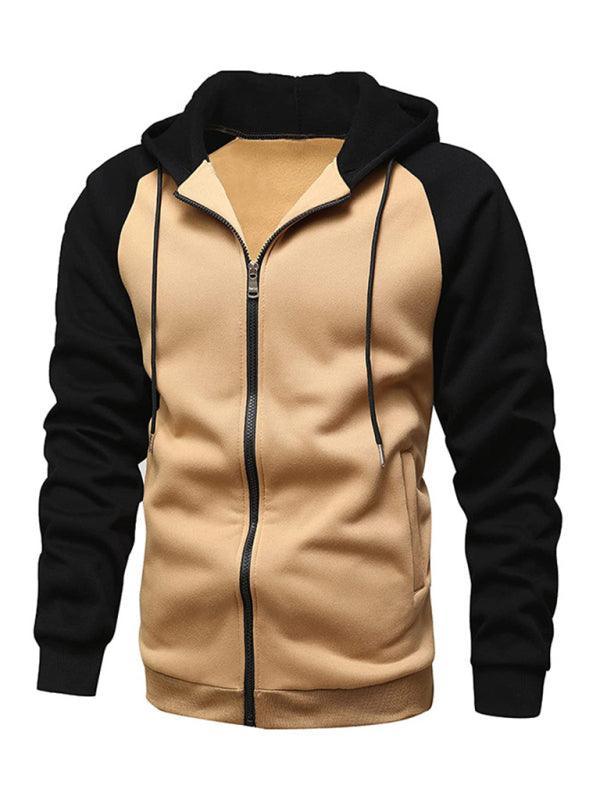 Men's hoodie zipper cardigan plus fleece - 808Lush