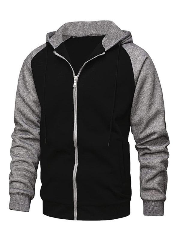 Men's hoodie zipper cardigan plus fleece - 808Lush